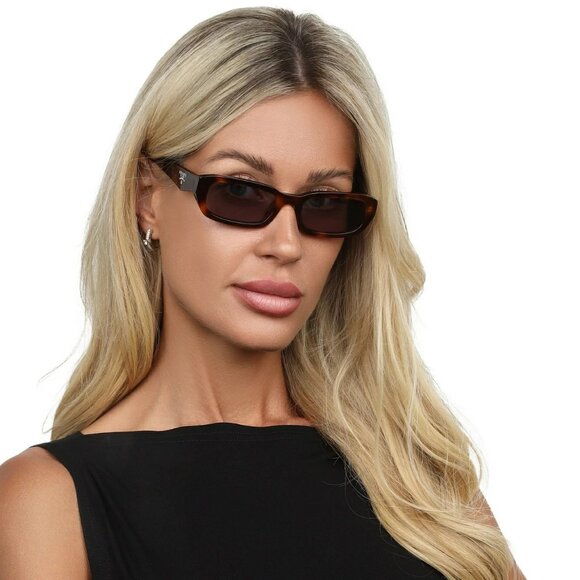 Prada PRB06S Rectangle Sunglasses – Havana Frame with Grey Lenses | Model 15W03N - Picture 10 of 10